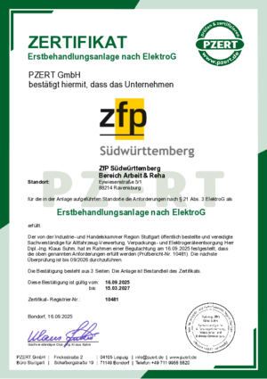 Zertifikat Rebuy Ravensburg