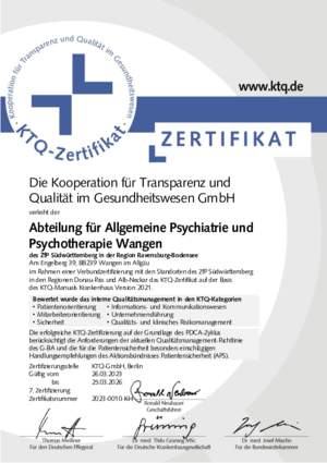 Abteilung für Allgemeine Psychiatrie und Psychotherapie Wangen