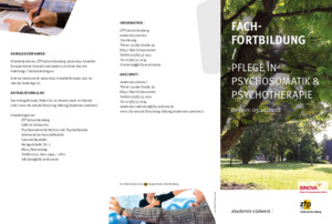 Folder Fachfortbildung Pflege in Psychosomatik und Psychotherapie 2022