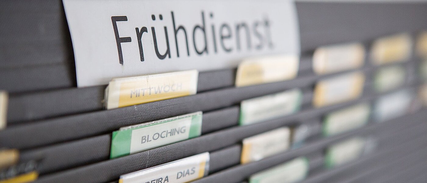 Plantafel für den Frühdienst