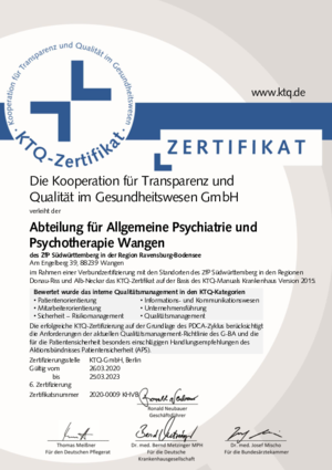 Abteilung für Allgemeine Psychiatrie und Psychotherapie Wangen