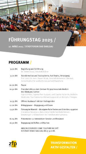 Programm Führungstag 2025