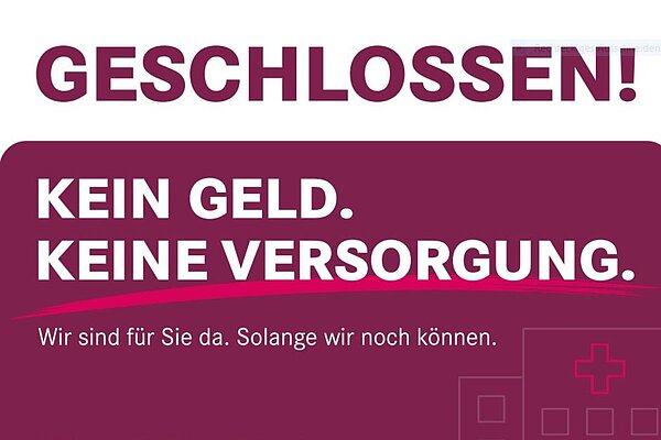 Protesttag: Kein Geld. Keine Versorgung.