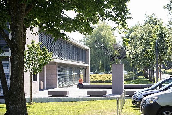 Außenansicht des Gustav-Mesmer-Hauses in Bad Schussenried. 